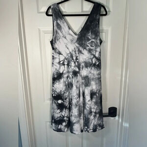 Sweaty Betty Take it Easy Black Tie Dye Tank Dress Size Small